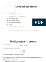 Ch. 6: Chemical Equilibrium: Updated Oct. 5, 2011: Minor Fix On Slide 11, New Slides 31-42