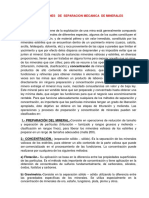 Operaciones de Separacion Mecanica de Minerales