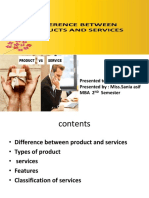 Difference Between Product and Services