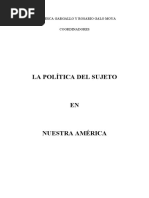 La Política Del Sujeto en Nuestra América