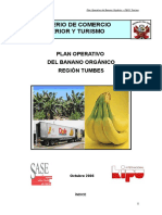 Ministerio de Comercio Exterior Y Turismo: Plan Operativo Del Banano Orgánico Región Tumbes