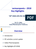 Indian Pharmacopoeia - 2018 Key Highlights: "20 IDMA-APA-PAC 2018"