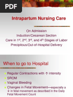 Intrapartum Nursing Care