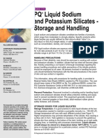 PQ Liquid Sodium and Potassium Silicates - Storage and Handling