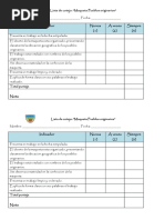 Lista de Cotejo Maqueta