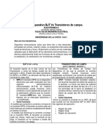 Cuadro Comparativo BJT Vs Transistores de Campo.