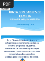 Junta Con Padres de Familia de Nuevo Ingreso