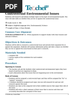 Controversial Environmental Issues: Objectives & Outcomes