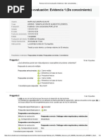 Evaluación - Evidencia 2 (De Conocimiento) MANIPULACION de ALIMENTOS