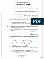 Structure of Atom: Assignment (5 Marks Each)