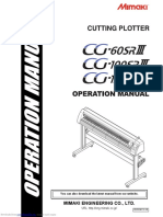 Manual Mimaki Cg60sriii