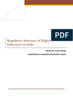 Research Regulatory Structure of Higher Education in India