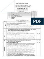 Class - Xii (New Syllabus) : Split-Up Syllabus Sub: Computer Science