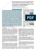 The Effect of Price and Location On Purchasing Decisions at The Swalayan Maju Bersama MMTC Medan