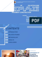 USE OF Polyethylene Terephthalate (PET) Polymer Waste (Plastic Bottle) As Soil Stabilizer FOR Sustainable Pavement Construction