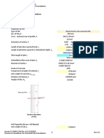 Properties of Pile: 4.0 Design Calculation of Pile Foundations Calculation of Pile Input