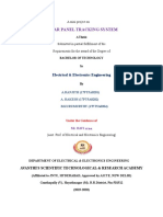 Solar Panel Tracking System: Electrical & Electronics Engineering