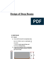 Design of Deep Beams