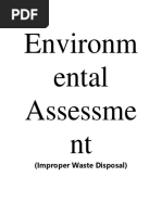 Environm Ental Assessme NT: (Improper Waste Disposal)