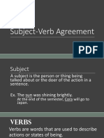 Subject Verb Agreement