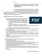 Convocatoria A Elecciones Del Supervisor de Seguridad y Salud Ocupacional