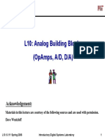 L10: Analog Building Blocks (Opamps, A/D, D/A)