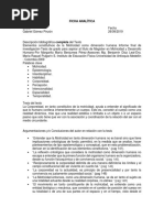 Ficha Analitica de Gimnasia.