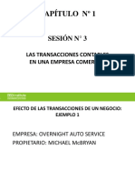 Las Transacciones Contables en Una Empresa Comercial