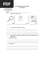 Evaluacion Formativa Lenguaje