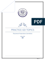 Practice GD Topics: Placement Preparation Committee