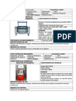 Ficha Técnica de Maquinaria