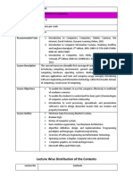 Course Contents For Fall Semester-1