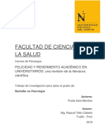 Felicidad y Rendimiento Académico en Trujillo, Perú