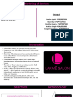 Marketing of Services: Lakme Salon