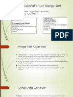 A Presentation On Merge Sort