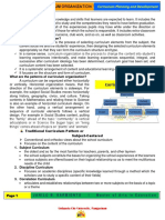 Patterns of Curriculum Organization