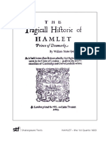 Q1 Bad Quarto Hamlet