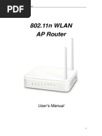 802.11n WLAN AP Router: User's Manual