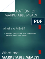 Preparation of Marketable Meals