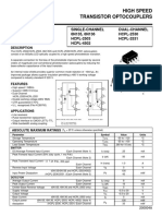 High Speed Transistor Optocouplers: Single-Channel Dual-Channel 6N135, 6N136 HCPL-2530 HCPL-2503 HCPL-2531 HCPL-4502