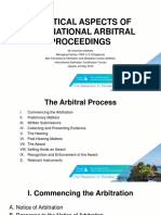 Practical Aspects of International Arbitral Proceedings