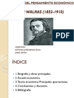 Leon Walras Historia Del Pensamiento Económico. PWPT