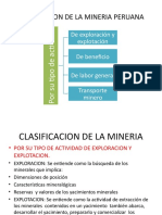 Clasificacion de La Mineria Peruana 