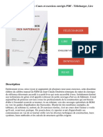 Résistance Des Matériaux: Cours Et Exercices Corrigés PDF - Télécharger, Lire