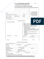 D.S. Kothari Hostel: APPLICATION FOR Admission 2019-20