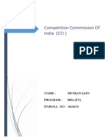 Competition Commission of India (CCI) : Name: Muskan Jain Program: Bba (Fy) ENROLL. NO: 18131172