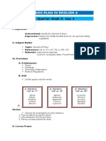 3 Quarter, Week 5, Day 4: Lesson Plan in English 4