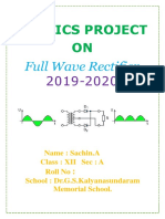 Physics Project ON: Full Wave Rectifier