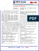 TOP 50 Seating Arrangement Questions For IBPS PO and Clerk Prelims PDF