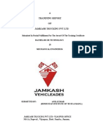 A Tranining Report ON Jamkash Trucking PVT LTD